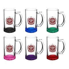 Stout 16 Oz Glass Pint Beer Steins With Color Bottom