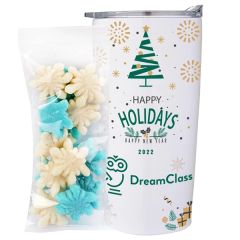 Straight Tumbler - 20 Oz, Gummy Snowflakes