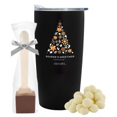 Straight Tumbler W/ Plastic Liner Gift Set - Frosty Cocoa