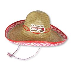 Straw Sombrero With Custom Printed Icon