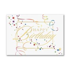 Streamers and Confetti - Birthday Greeting Card