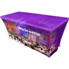 Stretch Fit All Over Table Cover - 3-Sided, Fits 8' Table