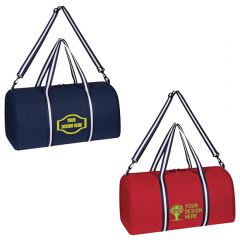 Striped Travel Duffel Bag