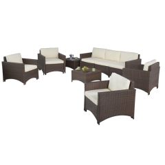Studio Shine 3-Seater Sofa, 4 Armchairs & 2 Coffee Tables