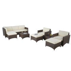 Studio Shine Modular Sofa/2 Armchairs/Ottoman & Coffee Table