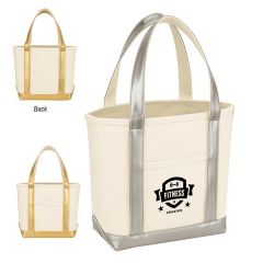 Stylish Metallic Designed Cotton Canvas Bag 
