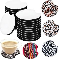 Sublimation Blank Rubber Car Coasters