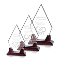 Sunrise Award - Starfire/Rosewood 8.75 Inch