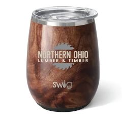 Swig14 Oz Print Stemless Wine Cup, Full Color Digital