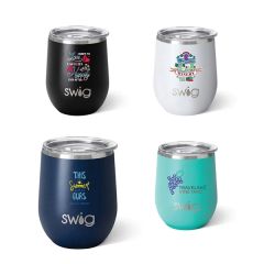 Swig 12 Oz Matte Stemless Wine Cup, Full Color Digital