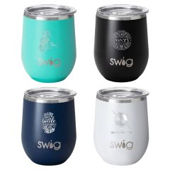 Swig 12 Oz Matte Stemless Wine Cup, Laser, Standard