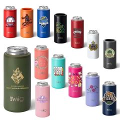 Swig 12 Oz Skinny Matte Can Cooler, Full Color Digital