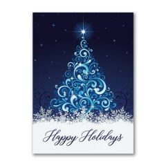 Swirling Tree - Holiday Greeting Card