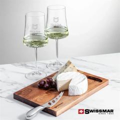 Swissmar Acacia Board & 2 Dakota Wine