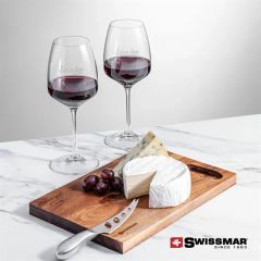 Swissmar Acacia Board & 2 Oldham Wine