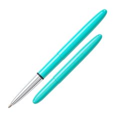 Tahitian Blue Bullet Fisher Space Pen With Chrome Nose Tip