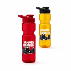 Tandem 28 Oz Recycled Transparent Bike Bottle W/Lid