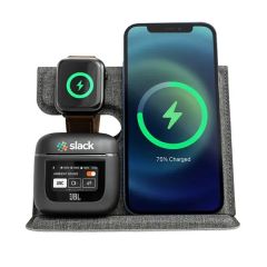 Tangelo Chargepro 3 In 1 Foldable Wireless Charger - Grey