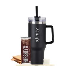 Tapered Tumbler W/Handle & Straw-40 Oz, S'mores Kit
