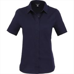 Elevate Tatra Eco Short Knit Button Up Sleeve Shirt - Women's