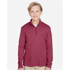 Team 365 Youth Zone Sonic Heather Performance Quarter-Zip
