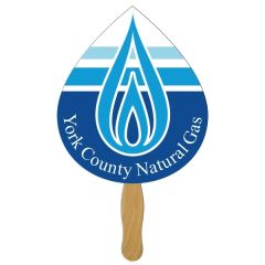 Tear Drop Hand Fan Full Color