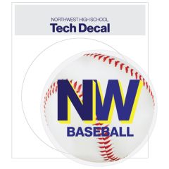 Tech Decals 3 Inch Dia. Circle On 3.5 Inch X 4 Inch Sheet - Clear Vinyl