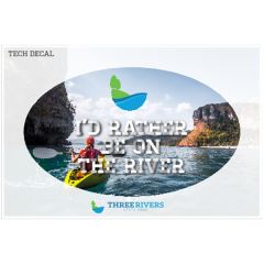 Tech Decals 5 Inch X 3 Inch Oval On A 6 Inch X 4 Inch Sheet - White Vinyl