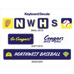 Tech Decals For Keyboard On 4 Inch X 3.5 Inch Sheet - White Vinyl
