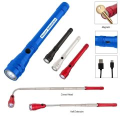 Telescopic Rechargeable Recycled Aluminum Flashlight With