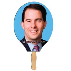 Tennis Racquet Sandwiched Hand Fan Full Color