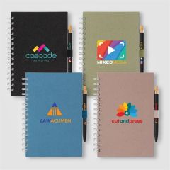 Terra Recycled Cover Spiral A5 Notebook & Reborn Pen Set