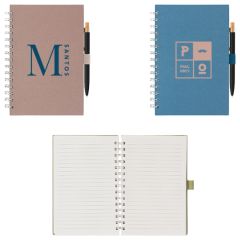 Terra Recycled Cover Spiral A5 Notebook & Reborn Pen Set