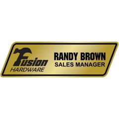 Texture Tone Slanted Metal Name Badges