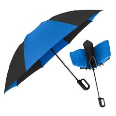 Stromberg The Carabiner Inverted Umbrella W/Deluxe Leatherette Case