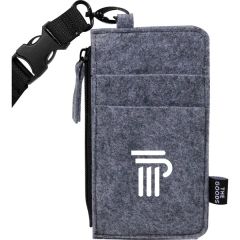 The Goods Recycled Felt Lanyard Wallet