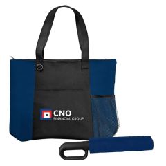 The Mariner Boat Tote Bag/Carabiner Inverted Umbrella Set