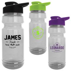 The Trainer - 24 Oz Clear Sports Bottles With Drink Thru