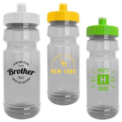 The Trainer - 24 Oz Clear Sports Bottles With Push Pull Lid