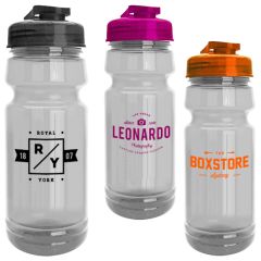 The Trainer - 24 Oz Clear Sports Bottles With USA Flip Lid