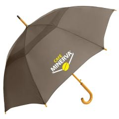 Stromberg The Vented Urban Brolly Umbrella With Curved Wood Handle