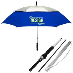 The Vented UV Golf And Beach Umbrella With Color Imprint 62 In