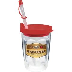 Thermal Double Wall Travel Tumbler W/ Lid & Straw - Decal
