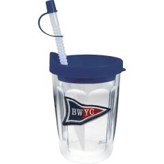 Thermal Double Wall Travel Tumbler W/Lid - Emb. Emblem