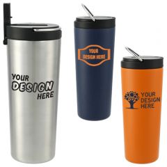 Thor Copper Vacuum Insulated Tumbler 24oz Straw Li