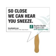 Thought Caption Sandwiched Hand Fan Full Color