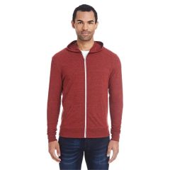 Threadfast Apparel Unisex Triblend Full-Zip Lightweight H