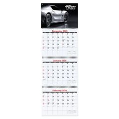 Three Months Calendar With Rings
