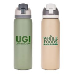 Three-Toned 27 Oz Stainless Steel Straw Bottle