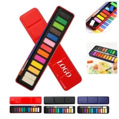Tin Metal Box 12 Colors Watercolor Paint Set